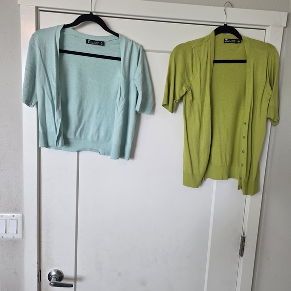 Elegant Women's Cardigan Collection - Peach, Chocolate, Mint, Lime $15 Each - Picture 2 of 5